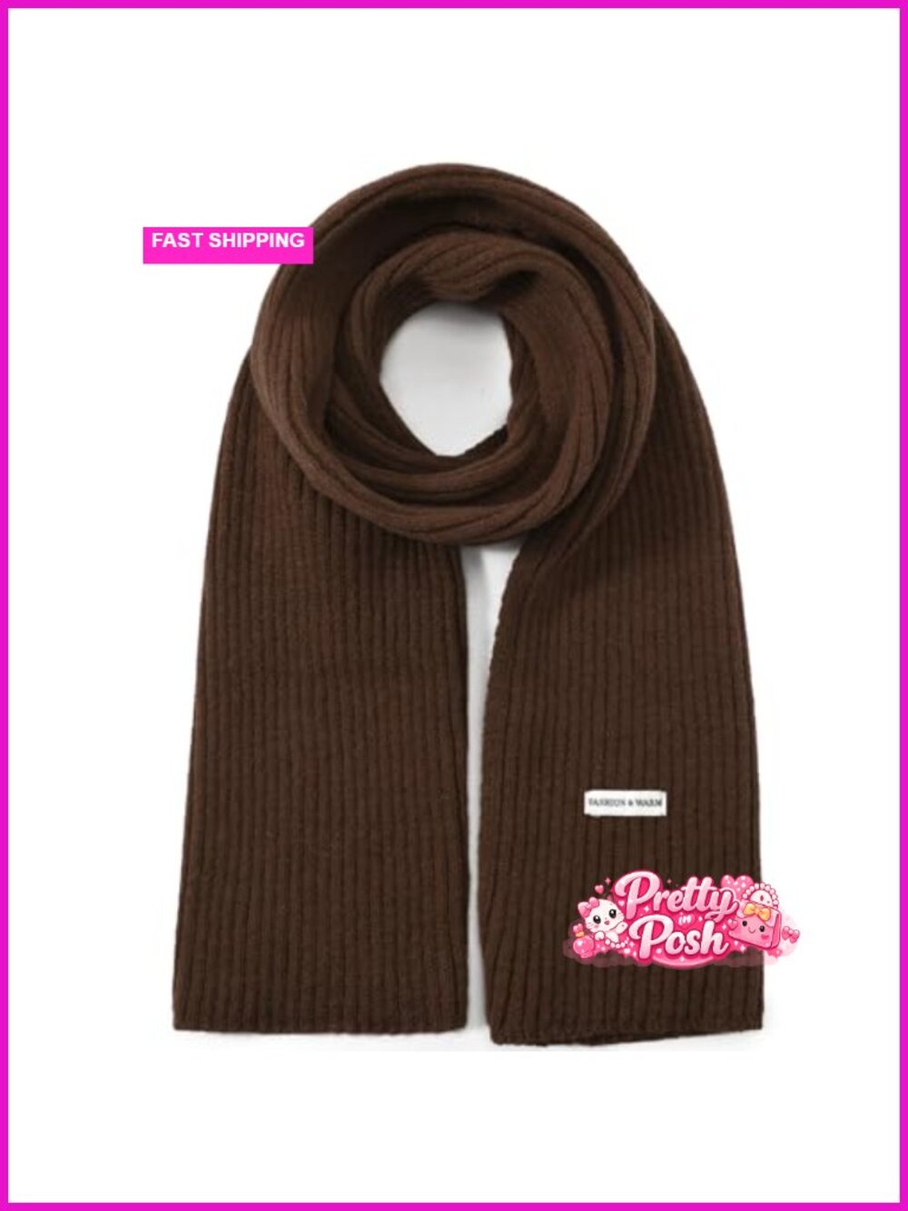 Womens Chunky Knit Winter Scarf Long Warm Wrap Blanket